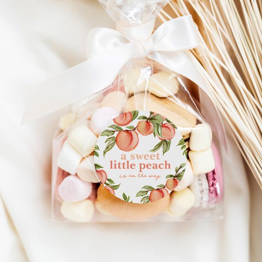 Sweet Peach Baby Dusche Rundgeschenke Geschenkarti Runder Aufkleber