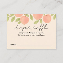 Sweet Peach Baby Dusche Windeln Raffel Visitenkarte