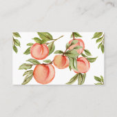 Sweet Peach Baby Dusche Windelwaschkarte Visitenkarte (Rückseite)