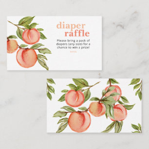 Sweet Peach Baby Dusche Windelwaschkarte Visitenkarte