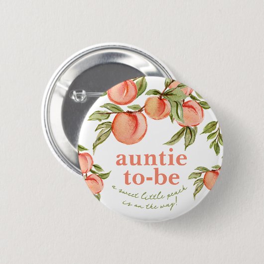 Sweet Peach Baby Duschnadel Knopf Button (Vorne & Hinten)