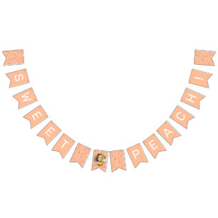 Sweet Peach Birthday Foto Wimpelkette
