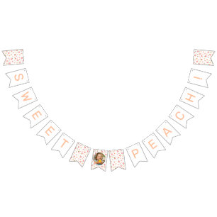 Sweet Peach Birthday Foto Wimpelkette