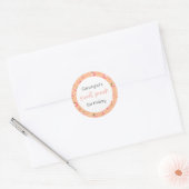 Sweet Peach Birthday Runder Aufkleber (Umschlag)