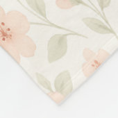 Sweet Peach Blossom Sprig Muster Fleece Blanket (Ecke)