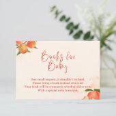 Sweet Peach Books for Baby Card – Fruit-Themed Begleitkarte (Stehend Vorderseite)