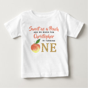 Sweet Peach Boys 1. Geburtstag Baby T-shirt