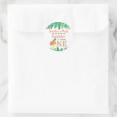 Sweet Peach Boys 1. Geburtstag Runder Aufkleber (Tasche)