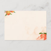Sweet Peach Diaper Raffle Card – Fruit-Themed Begleitkarte (Rückseite)