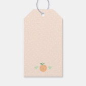 Sweet Peach Elegant Baby Shower Geschenkanhänger (Rückseite)
