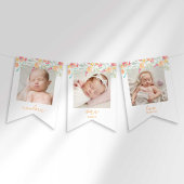 Sweet Peach First Birthday Foto Banner