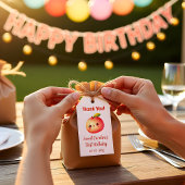 Sweet Peach First Birthday Thank You Geschenkanhänger