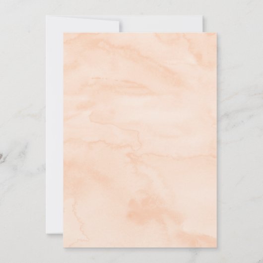 Sweet Peach First Geburtstag Einladung (Rückseite)