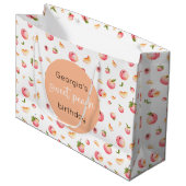 Sweet Peach Geburtstag Große Geschenktasche Geschenktüte (Vorderseite Schrägansicht)