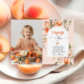 Sweet Peach Geburtstagsparty Foto danke Karte