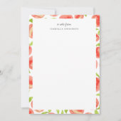 Sweet Peach Muster Personalisiert Mitteilungskarte (Vorderseite)