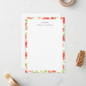 Sweet Peach Muster Personalisiert Mitteilungskarte (Vorderseite/Rückseite Beispiel)