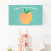 Sweet Peach Niedlich Frucht 1. Geburtstag Party Th Banner (Insitu)