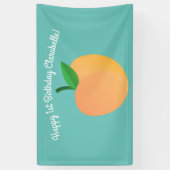 Sweet Peach Niedlich Frucht 1. Geburtstag Party Th Banner (Vertikal)