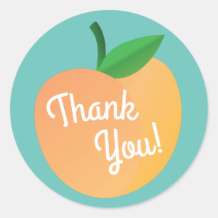 Sweet Peach Niedlich Frucht 1. Geburtstag Party Th Runder Aufkleber