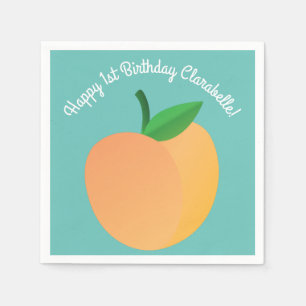 Sweet Peach Niedlich Frucht 1. Geburtstag Party Th Serviette