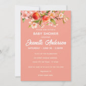 Sweet Peach Orchard Baby Shower Einladung (Vorderseite)