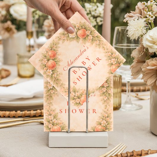 Sweet Peach Orchard Baby Shower Serviette