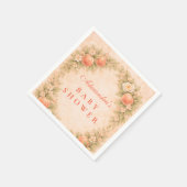 Sweet Peach Orchard Baby Shower Serviette (Ecke)