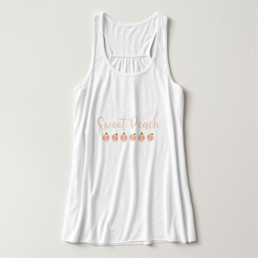 Sweet Peach Pfirsiche Niedlich Trendy Moderne Mode Tank Top (Design Vorderseite)