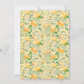 Sweet Peach Rose Floral 80. Einladung (Rückseite)