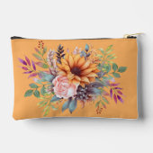 Sweet Peach Tone Floral Kosmetische Tasche (Rückseite)