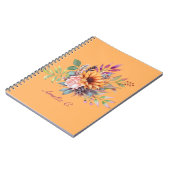 Sweet Peach Tone Watercolor Floral Notebook Notizblock (Linke Seite)
