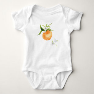 Sweet peach watercolor frucht Baby Bodysuit Baby Strampler
