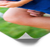 Sweet Peach Wedle Foto Willkommen Poster (Ecke)