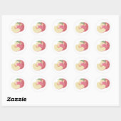 Sweet Peaches Runder Aufkleber (Blatt)