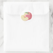 Sweet Peaches Runder Aufkleber (Tasche)