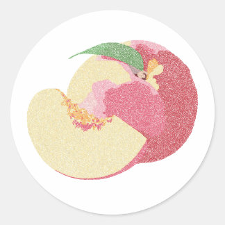Sweet Peaches Runder Aufkleber