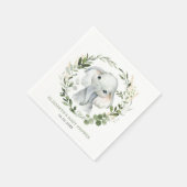 Sweet Peanut Elephant Botanical Greenerenerity Bab Serviette (Ecke)