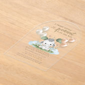 Sweet Peanut on Way Neutral Baby Shower Acryleinladungen (Ablage )