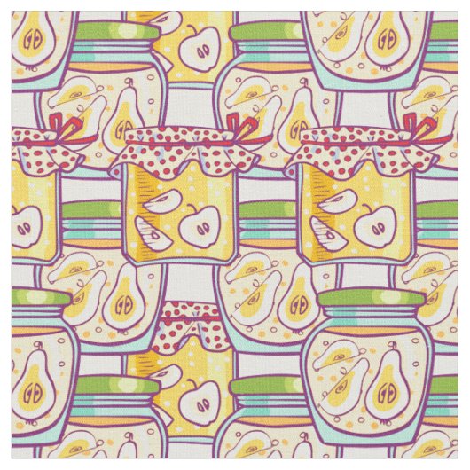 Sweet Pear Preserve Muster Stoff (Nahaufnahme)