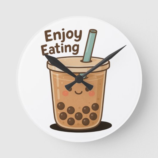 Sweet Pearl Charm Runde Wanduhr (Vorderseite)