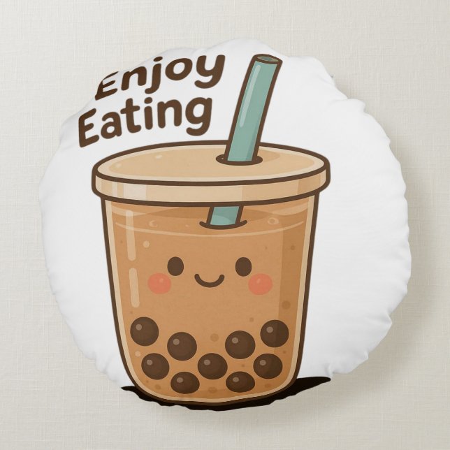 Sweet Pearl Charm Rundes Kissen (Rückseite)