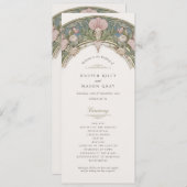 Sweet Peas Wedding Ceremony Program Einladung (Vorne/Hinten)