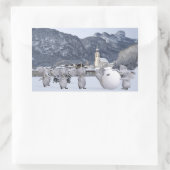Sweet Pengphants Rechteckiger Aufkleber (Tasche)