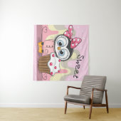 Sweet Penguin Cupcake Wandteppich (Beispiel (Horizontal))