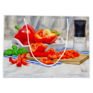 Sweet pepper still life große geschenktüte