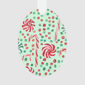 Sweet Peppermint Christmas Candy Cane Ornament (Vorderseite)