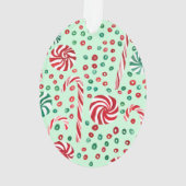 Sweet Peppermint Christmas Candy Cane Ornament (Rückseite)