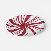 Sweet Peppermint Weihnachten Picnic-Teller Pappteller (Schrägansicht)