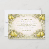Sweet Perfect Pair Pear Bridal Shower Dankeskarte (Vorderseite)